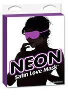 Neon Satin Love Mask - Purple