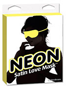 Neon Satin Love Mask - Yellow