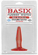 Basix Rubber Works - Mini Butt Plug - Red