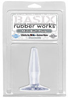 Basix Rubber Works - Mini Butt Plug - Clear