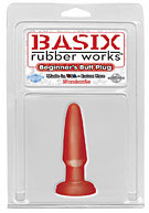 Basix Rubber Works - Beginners Butt Plug - Red