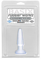 Basix Rubber Works - Beginners Butt Plug - Clear