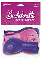 Bachelorette Party Favors Pecker Balloons PINK & PURPLE 8 pcs.