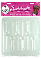 Bachelorette Party Favors Pecker Lollipop Mold - Clear