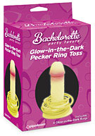 Bachelorette Party Favors Glow In The Dark Pecker Ring Toss
