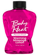 Body Heat Warming Massage Lotion Passion Fruit 8 oz. (236ml) - Passion Fruit