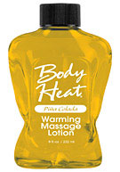 Body Heat Warming Massage Lotion 8 oz. (236ml) - Pina Colada